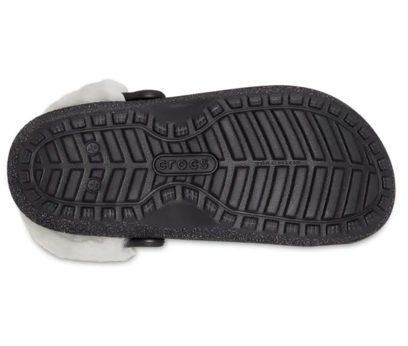 Crocs Unisex Classic Cozzzy Disco Glitter Lined Clog - Schwarz