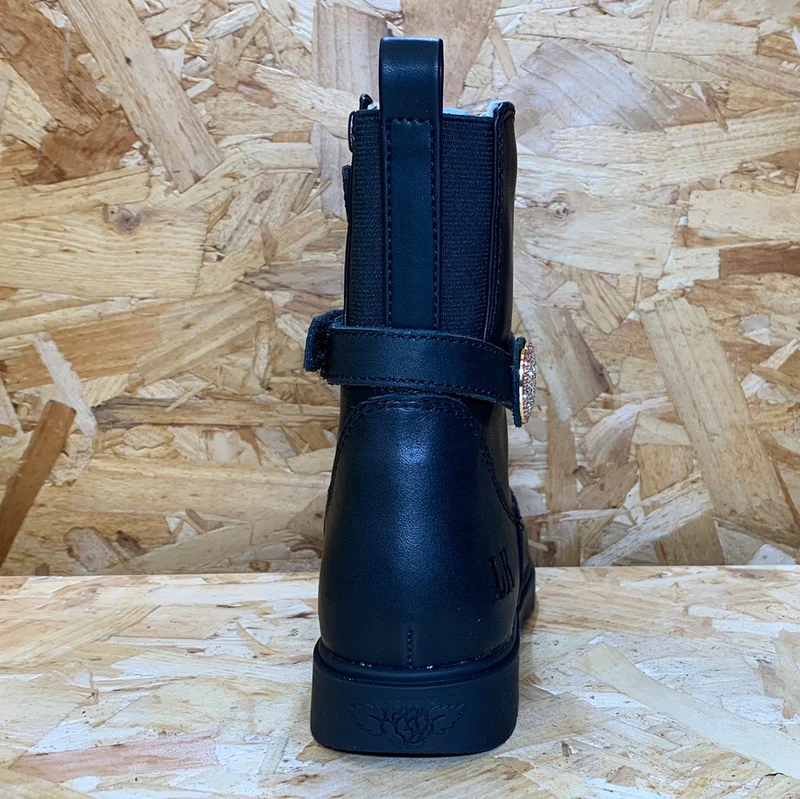 Lelli Kelly Manuela Mid Lederstiefel für Kinder – Schwarz
