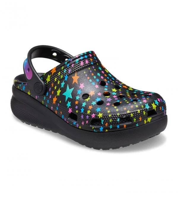 Crocs Klassisch gefütterter Disco-Party-Clog für Kinder – Schwarz