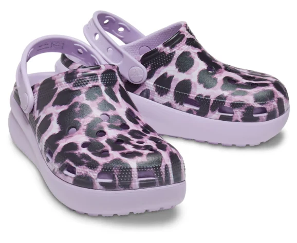Crocs Klassischer Tier-Cutie-Clog für Kinder – Leopard