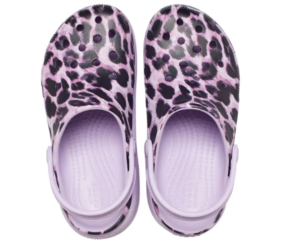 Crocs Klassischer Tier-Cutie-Clog für Kinder – Leopard