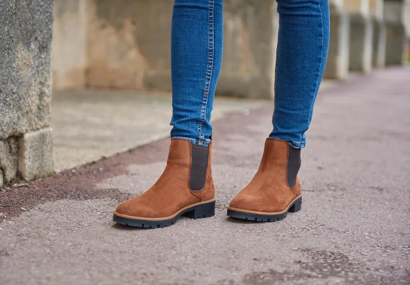 Kilcommon Chelsea-Stiefel mit Fell - Walnut