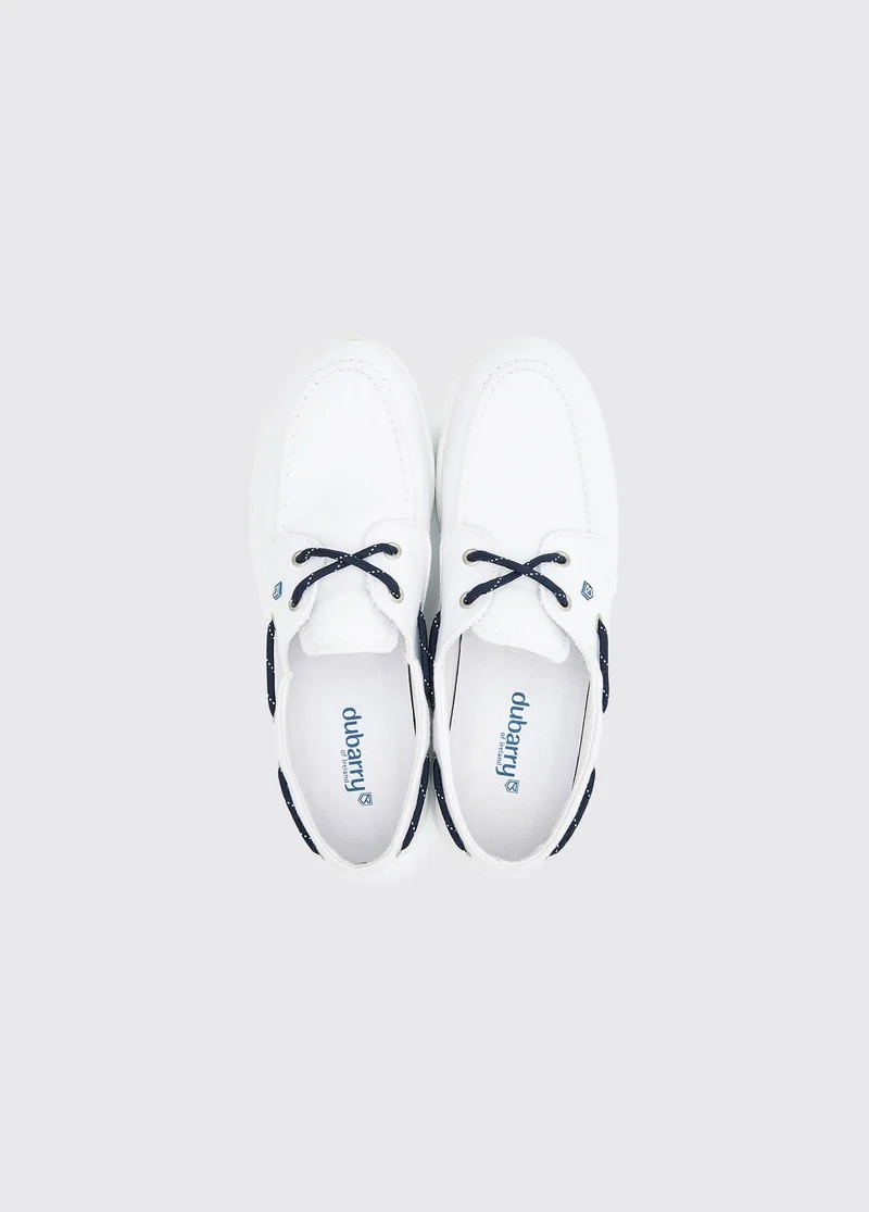 Biarritz Canvas Bootsschuh - White