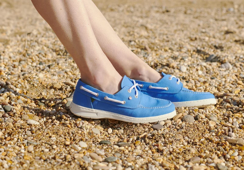 Biarritz Canvas Bootsschuh - Blue Mist
