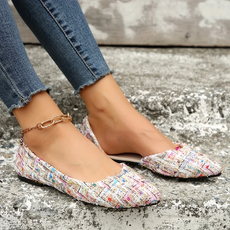 Damen Elegante Ballerinas mit Pointed Toe – Modische Flats für Alltag und Büro