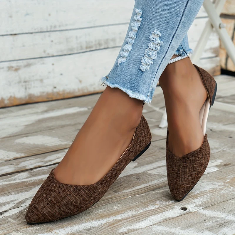 Damen Elegante Ballerinas mit Pointed Toe – Modische Flats für Alltag und Büro