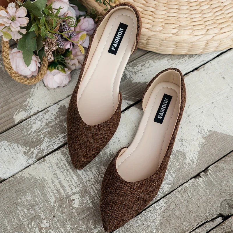 Damen Elegante Ballerinas mit Pointed Toe – Modische Flats für Alltag und Büro