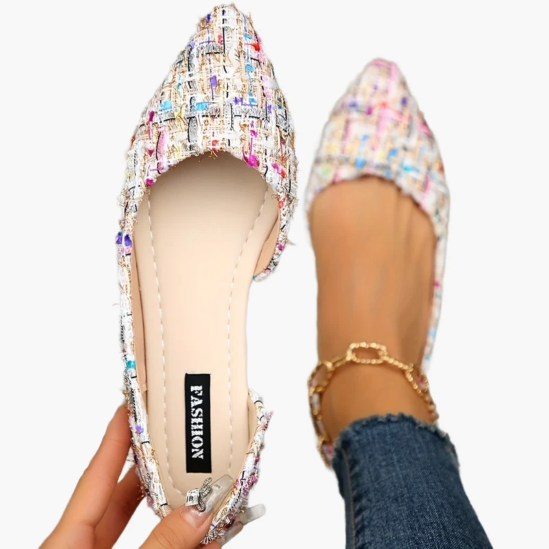 Damen Elegante Ballerinas mit Pointed Toe – Modische Flats für Alltag und Büro