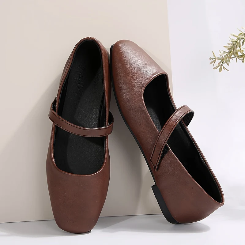 Damen Mary Jane Ballerinas – Elegante Freizeit- & Alltagsschuhe mit Riemchen, modischer Flats-Stil