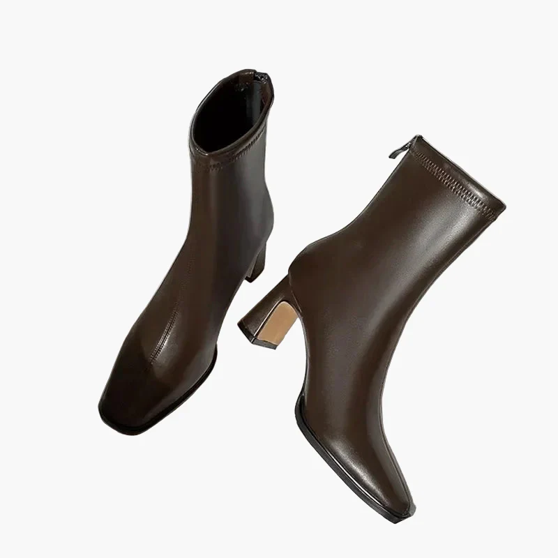 Damen Stiefeletten mit Blockabsatz und modernem Design – Elegante Boots für Alltag und Büro