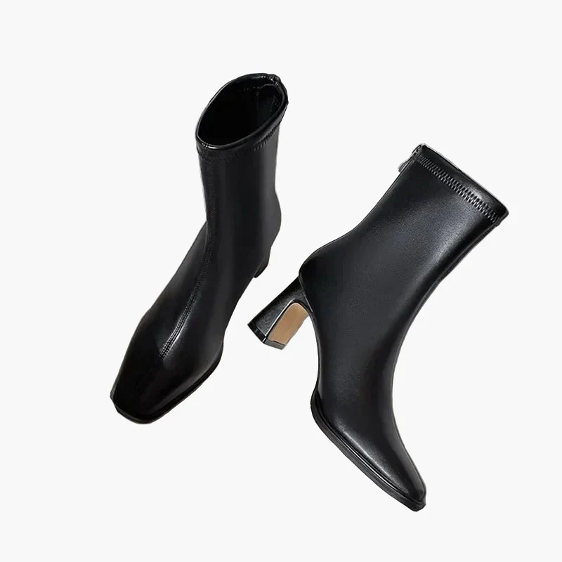 Damen Stiefeletten mit Blockabsatz und modernem Design – Elegante Boots für Alltag und Büro