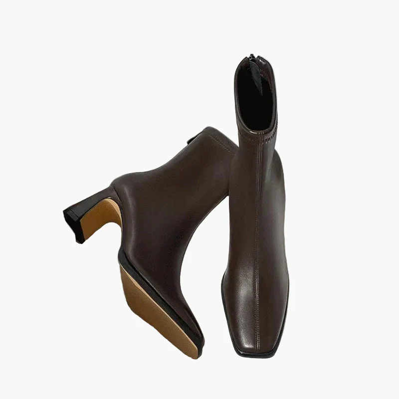Damen Stiefeletten mit Blockabsatz und modernem Design – Elegante Boots für Alltag und Büro
