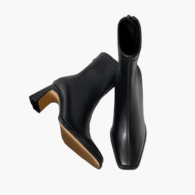 Damen Stiefeletten mit Blockabsatz und modernem Design – Elegante Boots für Alltag und Büro