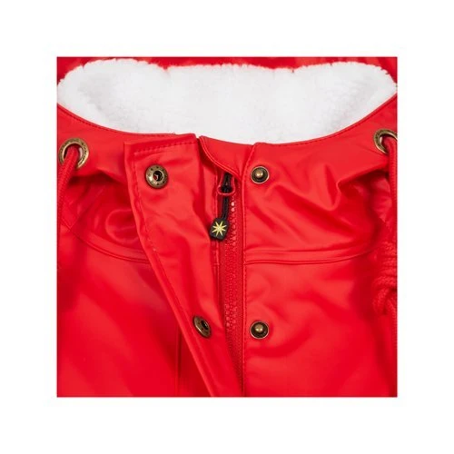 ANKERGLUT Regenmantel Friesennerz Rot mit Teddy Fleece #ankergluttraum #moincaptain