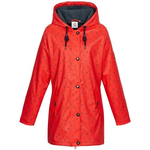 ANKERGLUT Regenmantel Friesennerz Rot Anker Motiv mit Teddy Fleece #ankerglutwolke #moincaptain