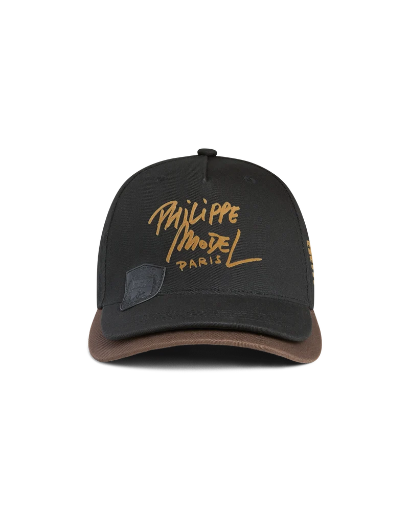 Double Visor Cap, Black Brown