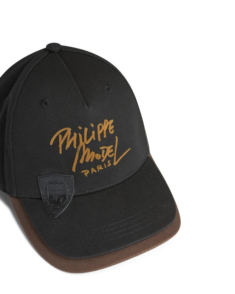 Double Visor Cap, Black Brown