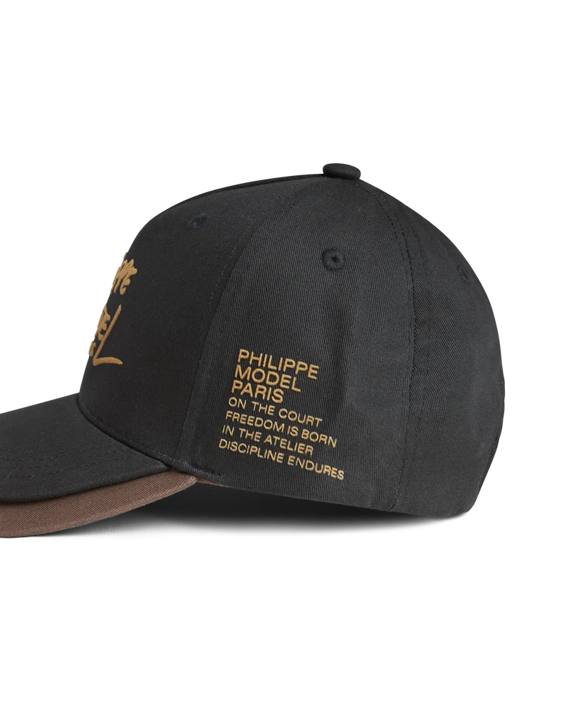 Double Visor Cap, Black Brown