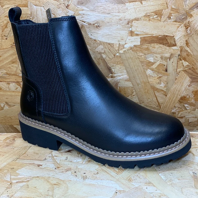 Carmela Modische Damen-Stiefelette aus Leder – Schwarz