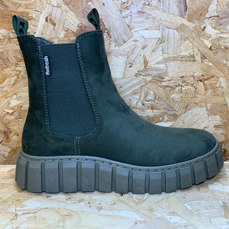 Refresh Damenmode-Stiefelette – Khaki