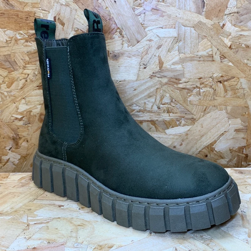 Refresh Damenmode-Stiefelette – Khaki