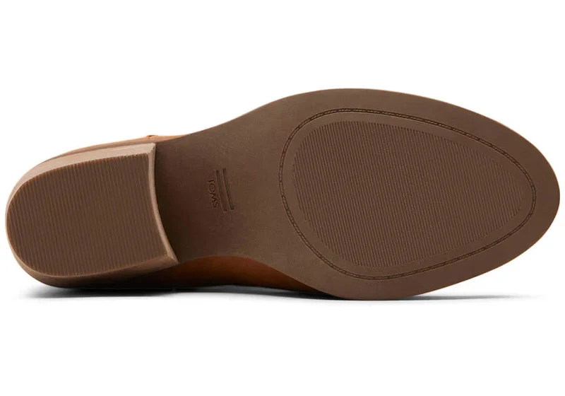 TOMS Everly Damen-Stiefelette aus geöltem Nubukleder – Hellbraun