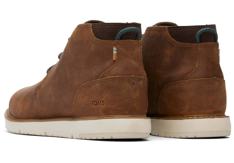 TOMS Herren-Navi-Lederstiefel – Topasbraun