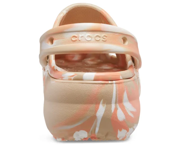 Crocs Klassischer Unisex-Plateau-Marmor-Clog – Chai / Multi