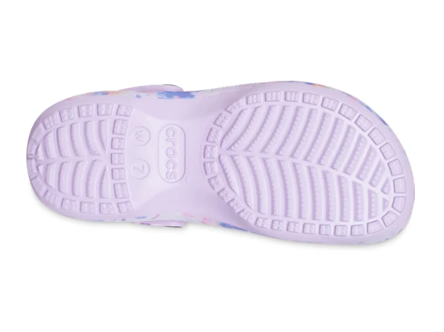 Crocs Unisex Classic Platform Tie Dye Graphic Clog – Lavendel / Multi