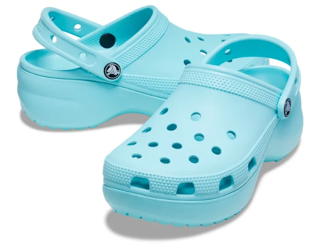 Crocs Klassischer Unisex-Plateau-Clog – Pure Water