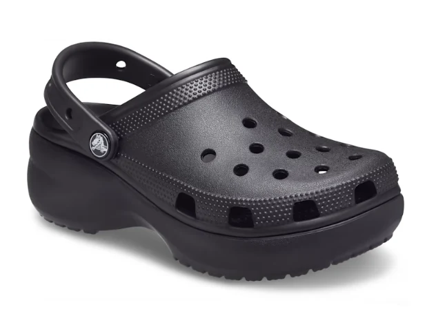 Crocs Klassischer Unisex-Plateau-Clog – Schwarz