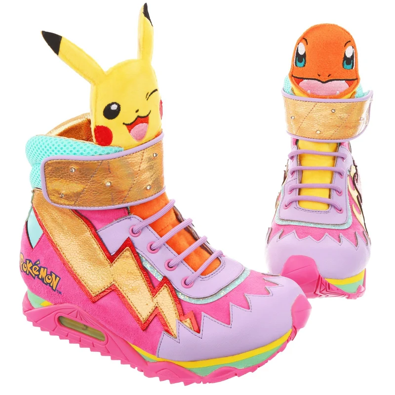 Irregular Choice Frauen Pokemon Flames & Bolts Stiefel – Rosa