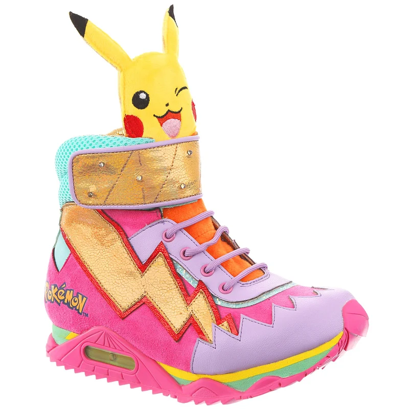 Irregular Choice Frauen Pokemon Flames & Bolts Stiefel – Rosa