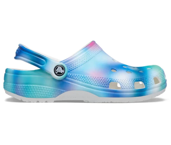 Crocs Unisex Classic Solarized Clog – Weiß / Multi