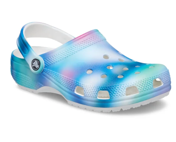 Crocs Unisex Classic Solarized Clog – Weiß / Multi