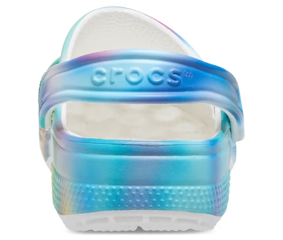 Crocs Unisex Classic Solarized Clog – Weiß / Multi