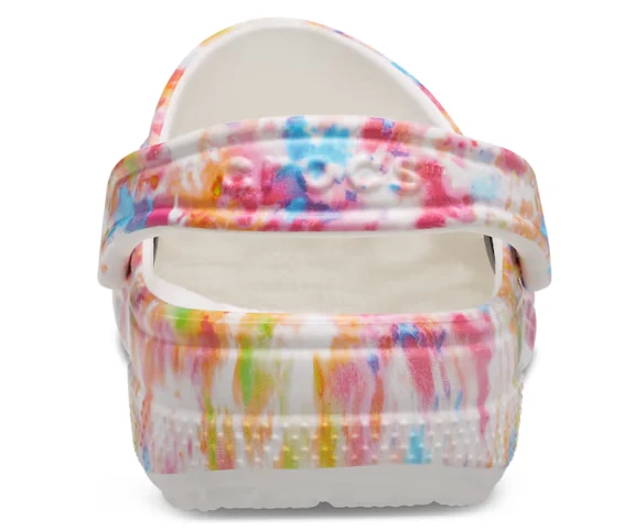 Crocs Unisex Classic Tie Dye Graphic Clog – Orange Zing / Multi