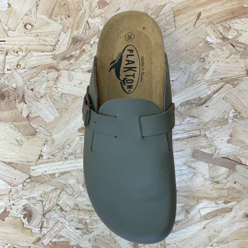 Plakton Damen Gibraltar Sprinter Lederclog – Khaki