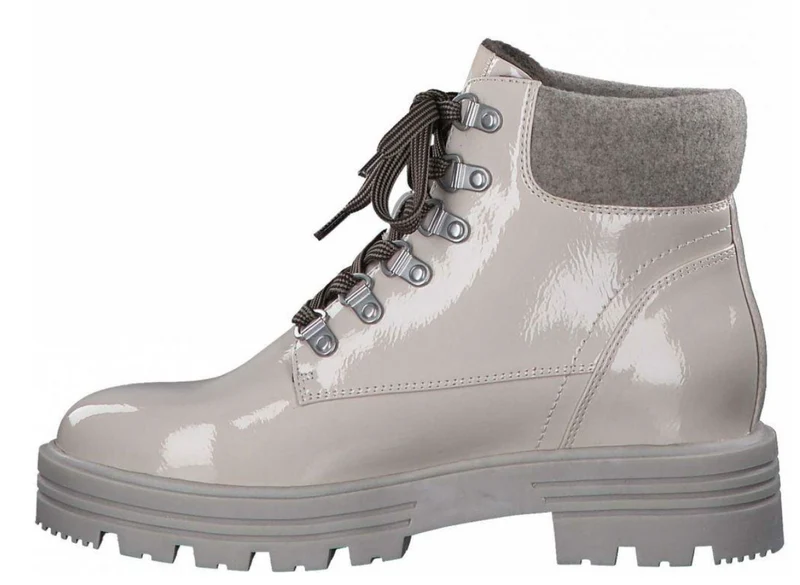 S.Oliver Damenstiefel mit Lackfutter - Beige