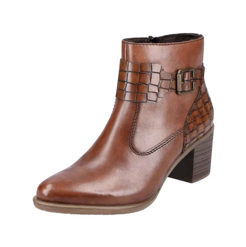 Rieker Modische Damen-Stiefeletten mit Fleece-Futter – Braun