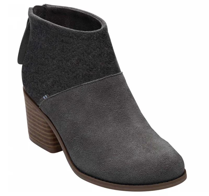 TOMS Damen-Stiefelette mit Spitze – geschmiedetes Eisen-Wildleder