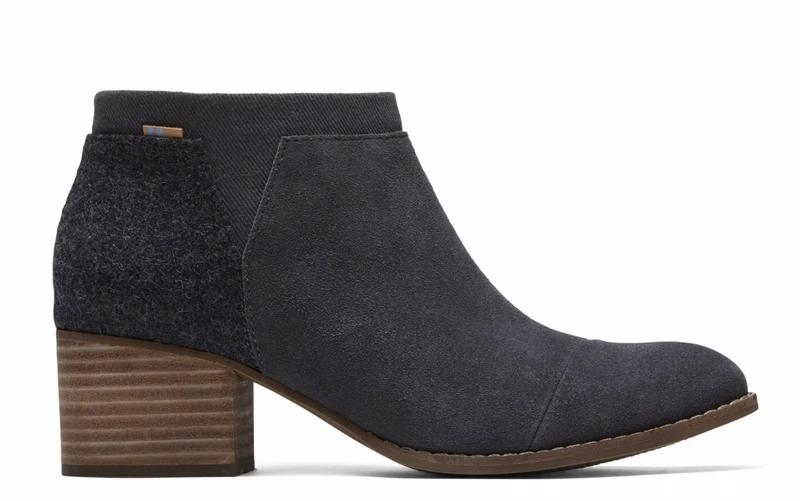 TOMS Damen Loren Stiefeletten – Graues Wildleder / Filz