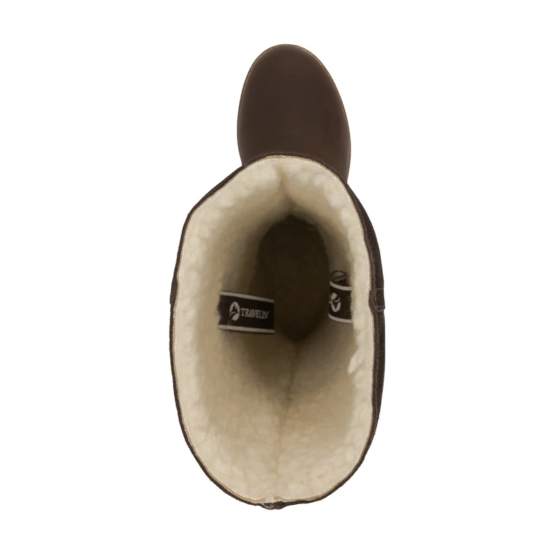 Mossoya Damen – Outdoor-Stiefel – Mit Wolle gefüttert – Dunkelbraun