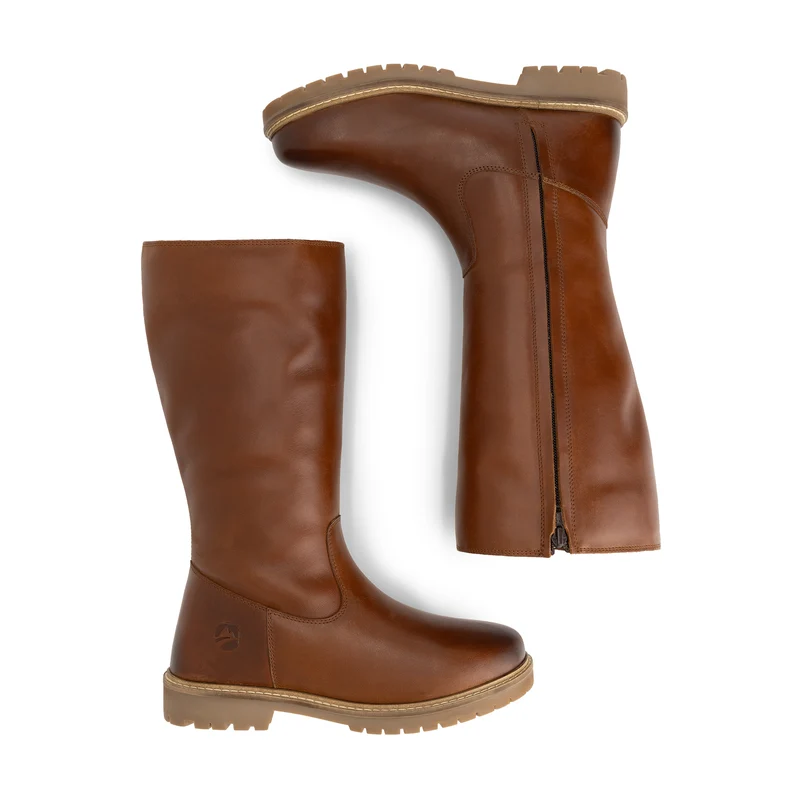 Jondal Damen – Stiefeletten – mit Wolle gefüttert – Cognac