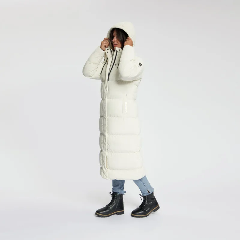 Umea Damen – Daunen-Winterjacke – Cord – Cremeweiß