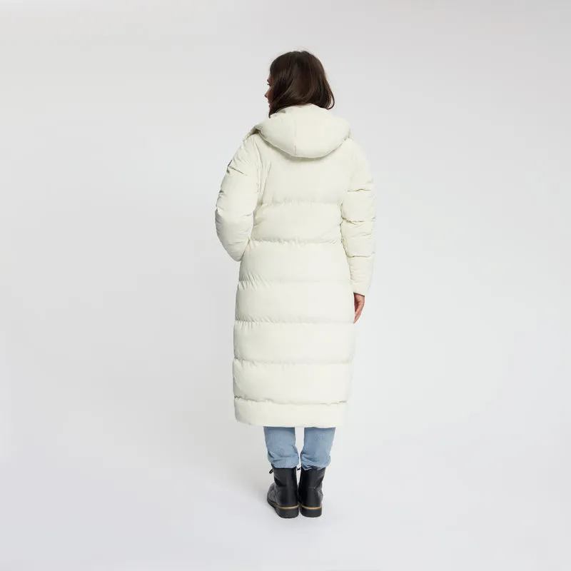 Umea Damen – Daunen-Winterjacke – Cord – Cremeweiß