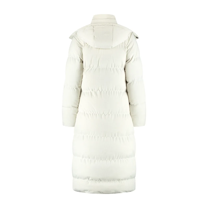 Umea Damen – Daunen-Winterjacke – Cord – Cremeweiß