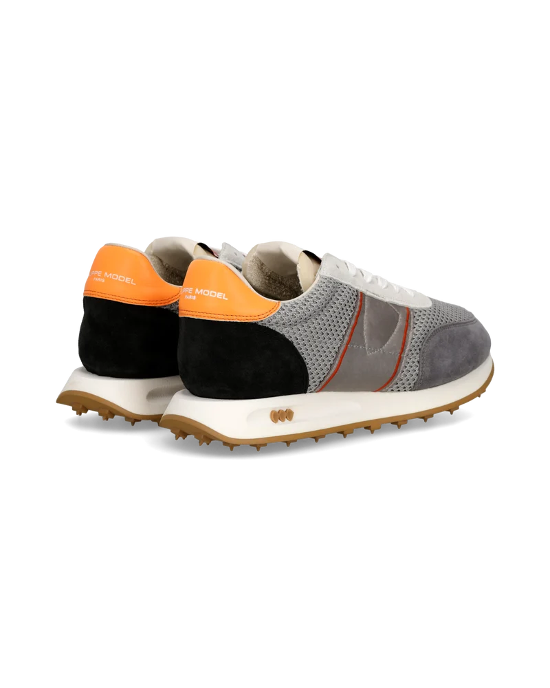 Sneakers Running Tour Men, Orange Grey Black