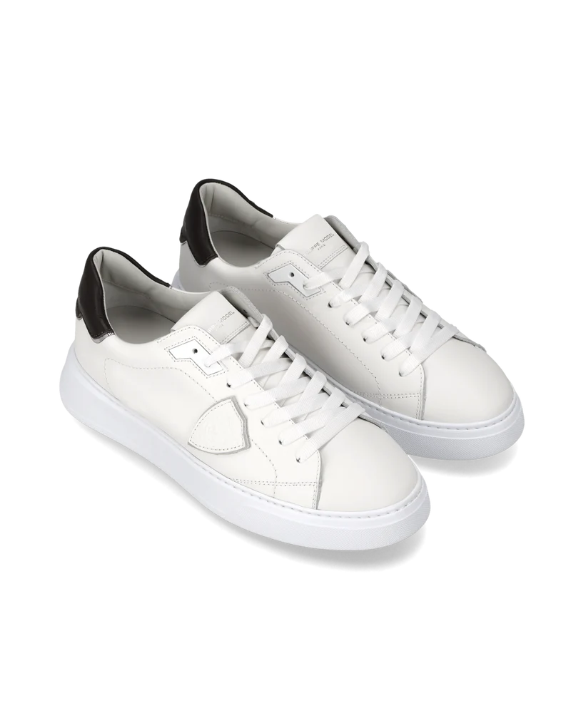 Sneakers Temple Men, White Dark Brown