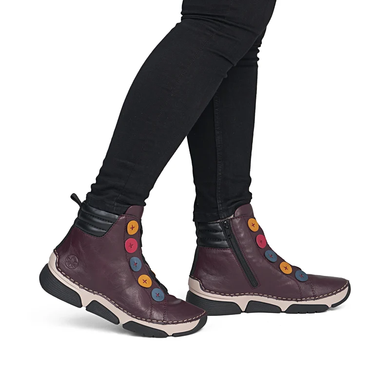 Rieker Damen-Ankle-Boots | Rot